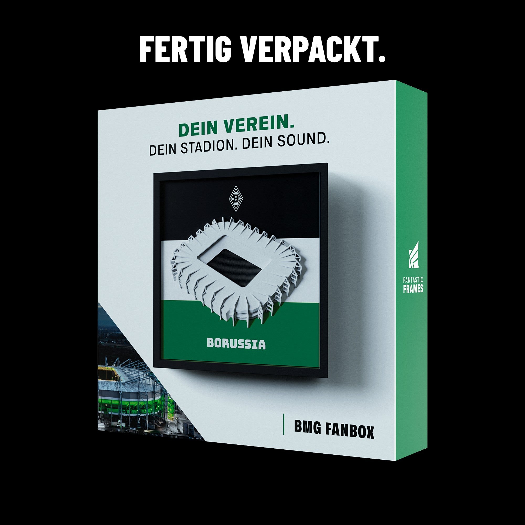 Gladbach FanBox fertig verpackt in der Geschenkbox