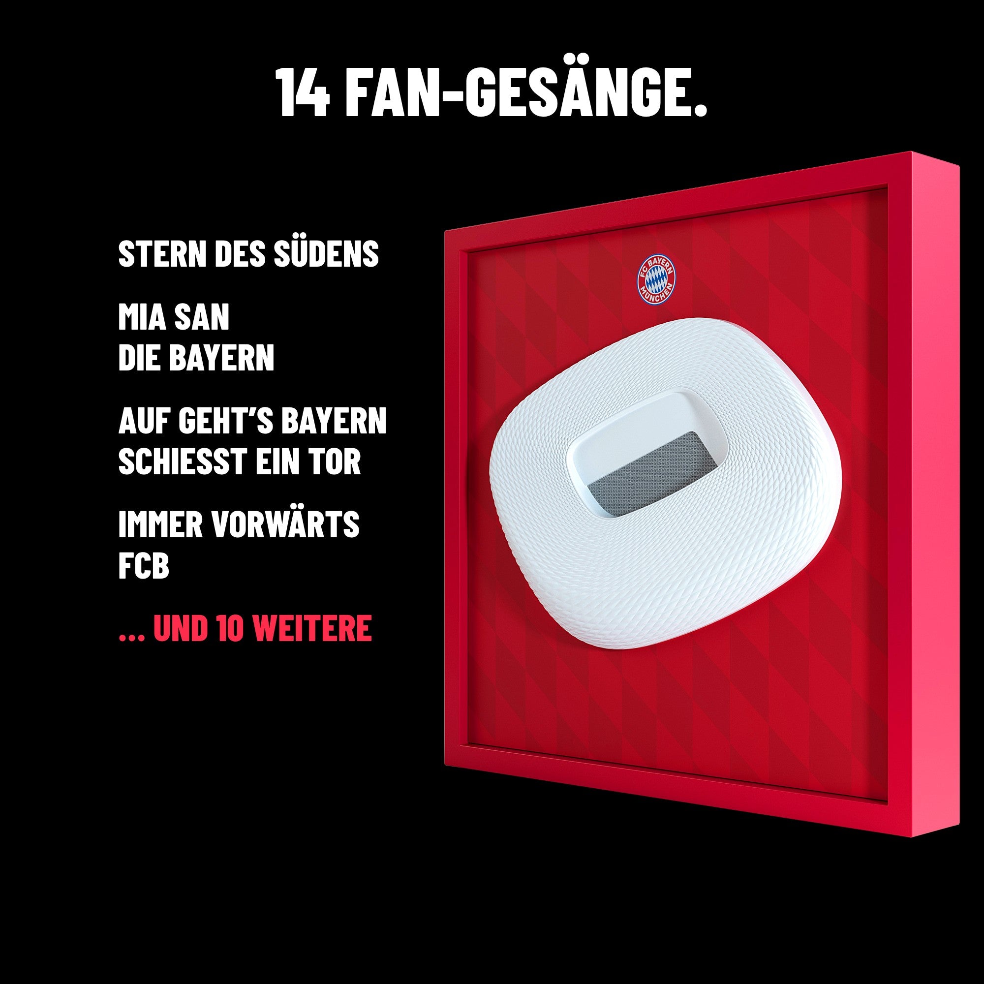 FC Bayern FanBox mit 14 Fan-Gesängen, u. a. Stern des Südens, Mia san die Bayern, Immer vorwärts FCB