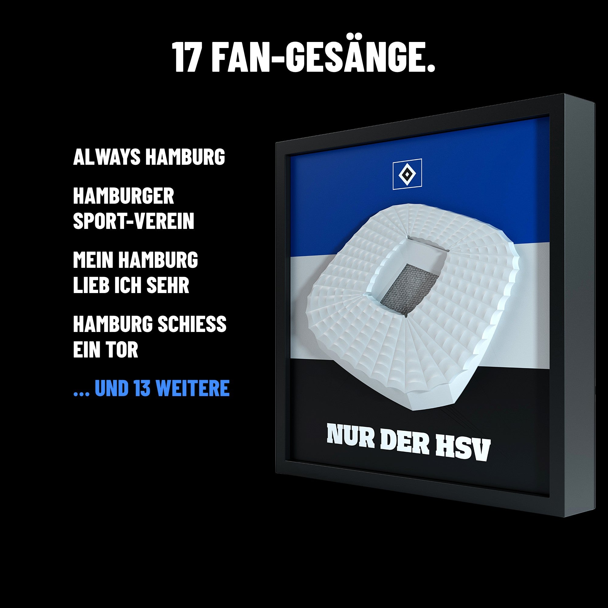HSV FanBox mit 17 Fan-Gesängen, u. a. Always Hamburg, Hamburger Sport-Verein, Mein Hamburg lieb ich sehr