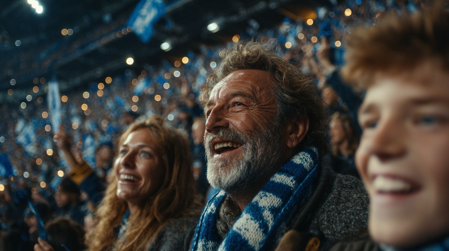 Fussball Fans im Stadion