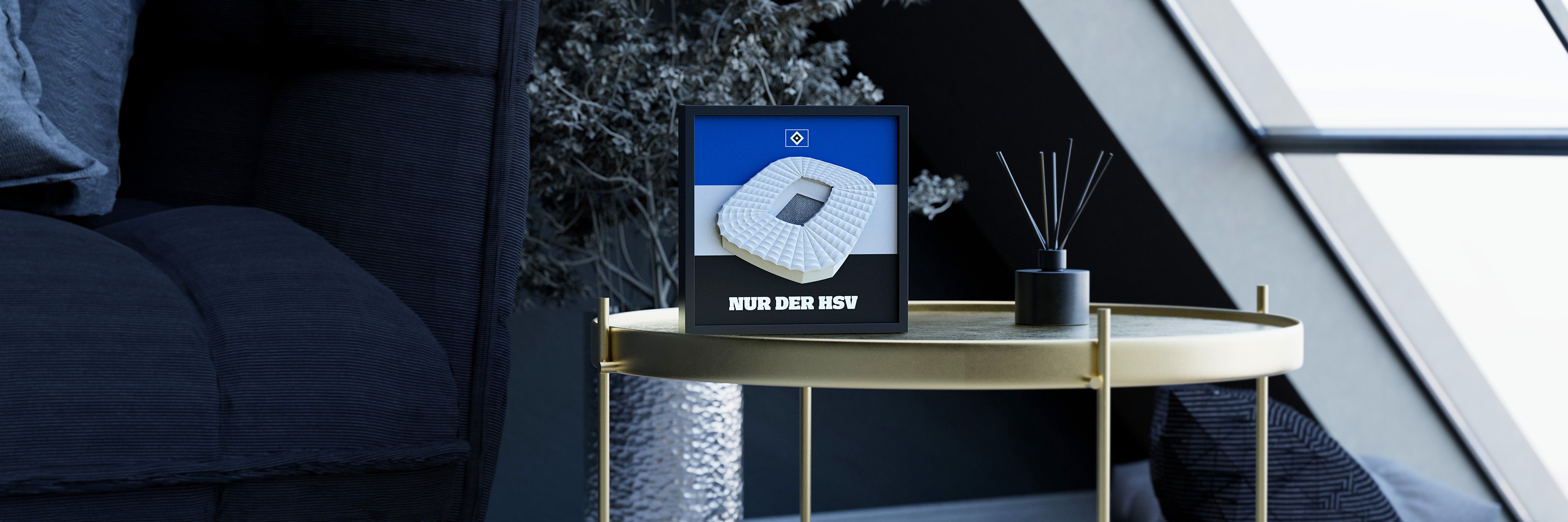 HSV FanBox im Wohnzimmer